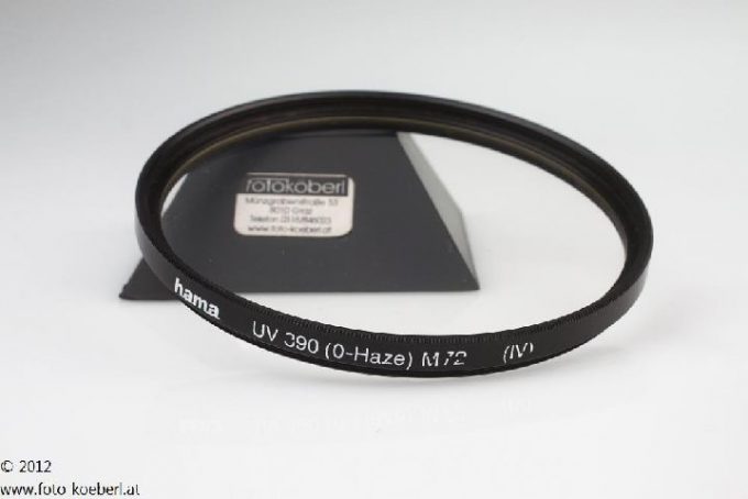 Hama UV 390 Filter 72mm Durchmesser