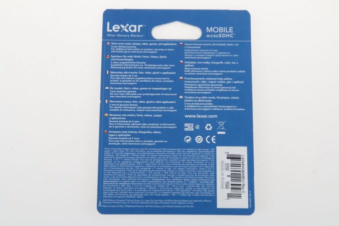 Lexar Mobile microSDHC 4GB Speicherkarte