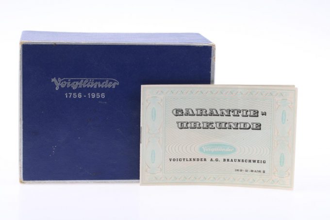 Voigtländer Dynamatic Originalverpackung mit Garantiekarte