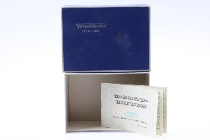 Voigtländer Dynamatic Originalverpackung mit Garantiekarte