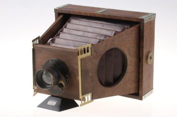 Clement & Gilmer Holz Spreizenkamera mit Leukoscope