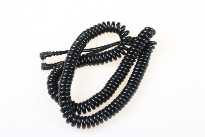Minolta Blitz Spiralkabel / Off Shoe Cord / Länge rund 95cm