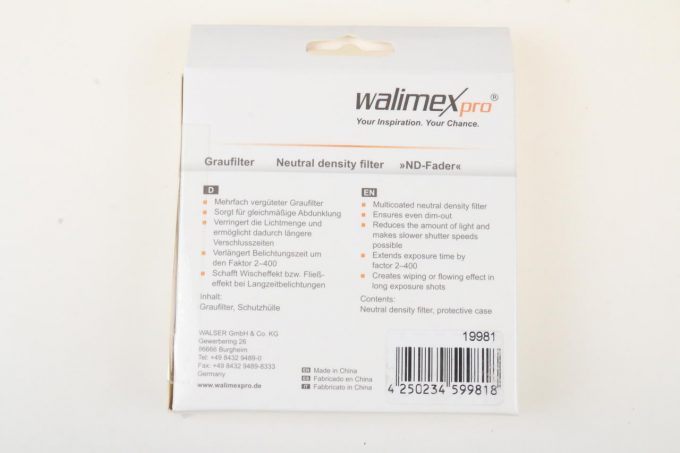 Walimex ND-Fader ND2-ND400 MC 77mm