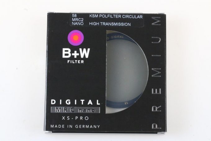 B&W HTC XS-Pro Käsemann MRC nano Pol Cirkular 58mm