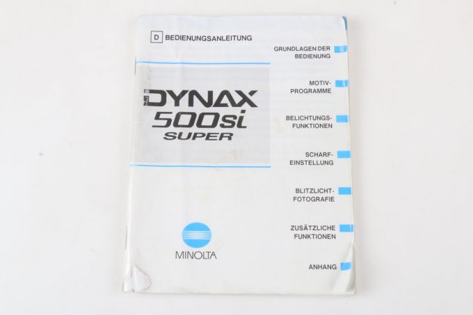 Minolta Dynax 500si super Bedienungsanleitung