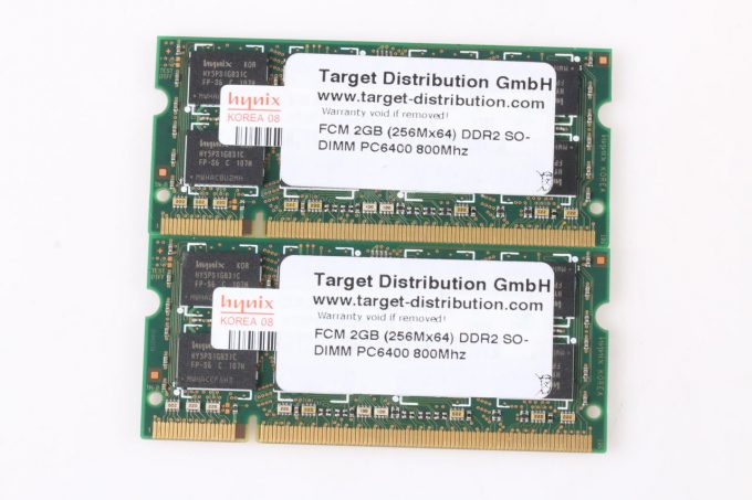 4GB (2x 2GB) DDR2 800MHz (PC2 6400S) SO Dimm