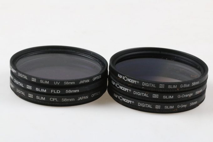 K&F Concept Filterset / 6 Filter / 58mm Durchmesser