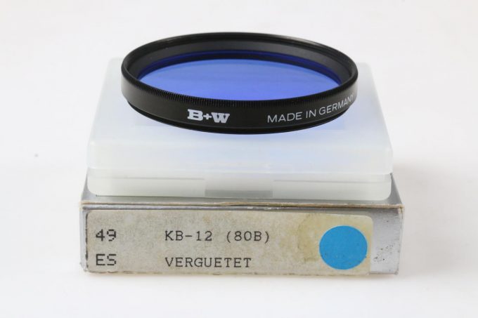 B+W Blaufilter KB12 2x - 49mm