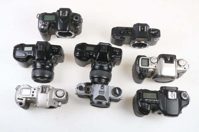 Konvolut diverse SLRs - 8 Stück Bastlergeräte