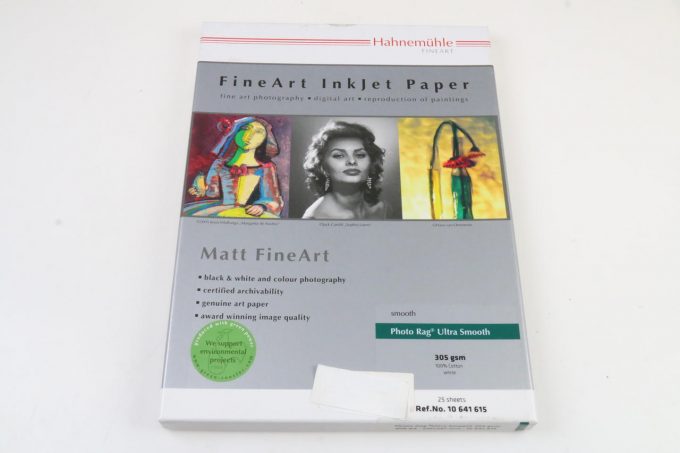 Hahnemühle PhotoRag Ultra Smooth A4 305 gsm 25 Blatt