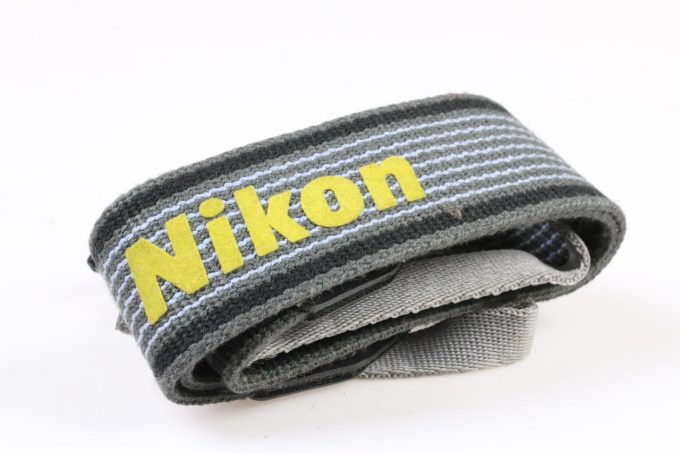 Nikon Gurt grau mit gelber Aufschrift