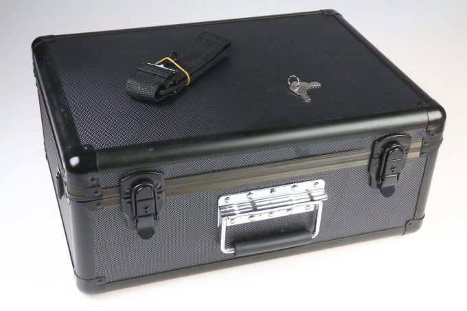 Kamerakoffer - Mettal (schwarz) mit Trageriemen und Schlüssel