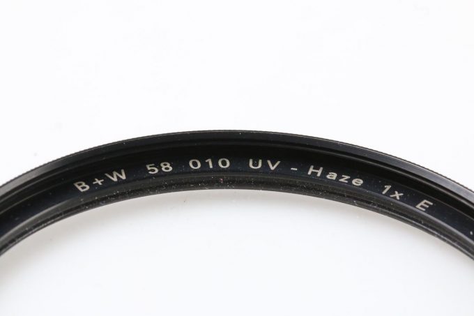B+W UV Haze 1x (010) Filter 58mm