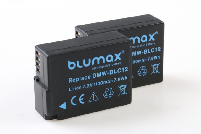BLUMAX Nachbau-Akku DMW-BLC12 für Panasonic (2 Stück)