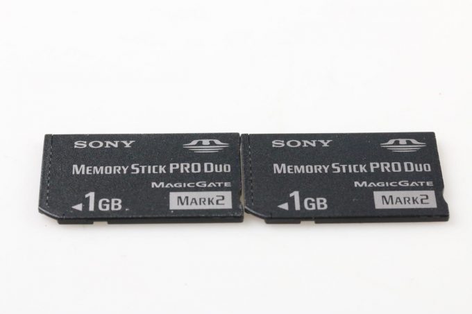 Sony Memory Stick Pro Duo Magic Gate Mark 2 - 1GB / 2 Stück