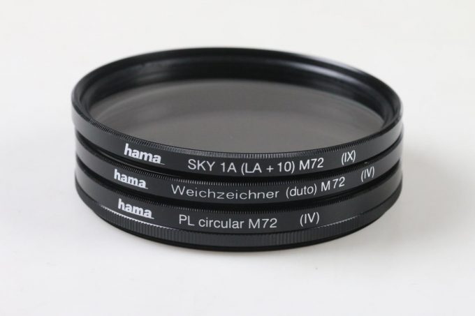 Hama Filterset 3 Stück mit Filtertasche (Pol / Skylight / Weichzeichner)