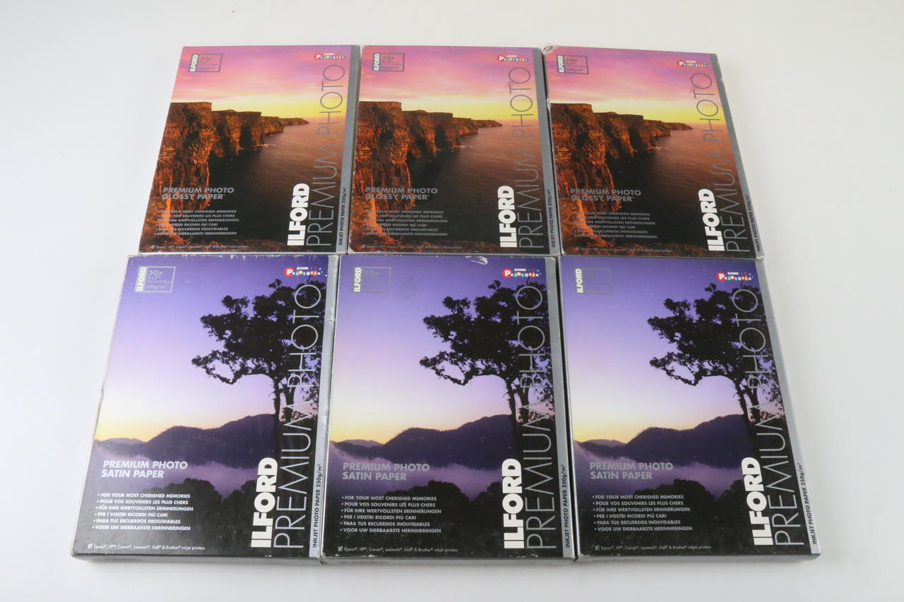 Ilford Inkjet Fotopapier 12,7x17,8cm 50 Blatt - 6 Packungen
