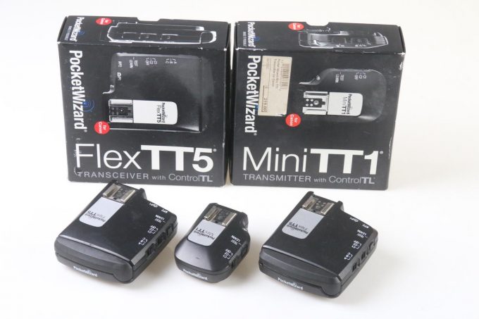 Pocket Wizard Funkauslöser SET - 2 x FlexTT5 und 1 x MiniTT1 für Canon