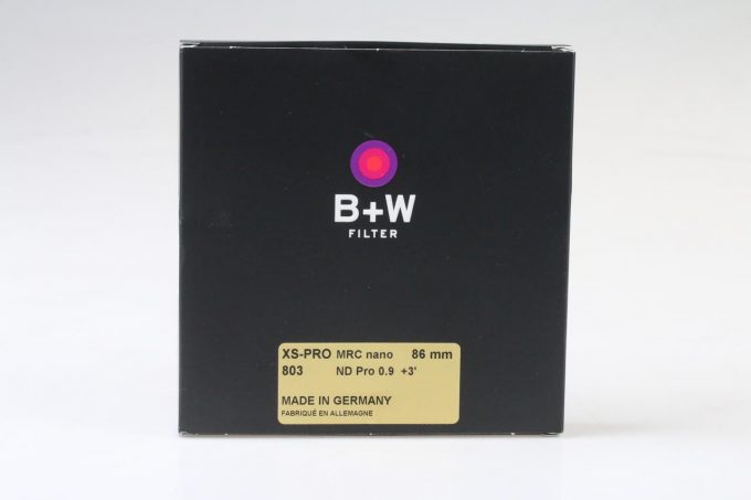 B+W XS-Pro MRC Nano ND Pro 0,9 +3 / 86mm Filter