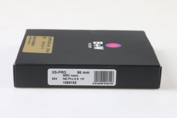 B+W XS-Pro MRC Nano ND Pro 0,9 +3 / 86mm Filter