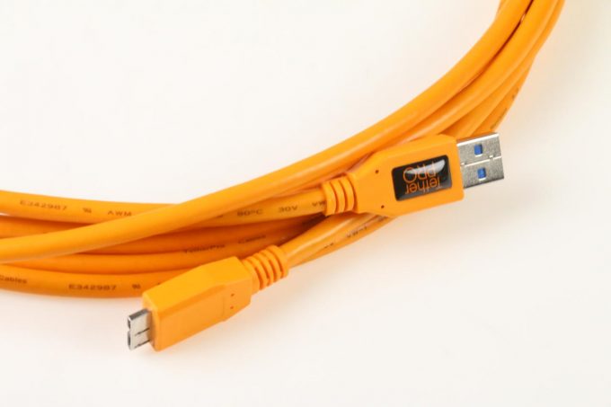 Tether Tools Teter Pro USB auf USB Micro-C Orange