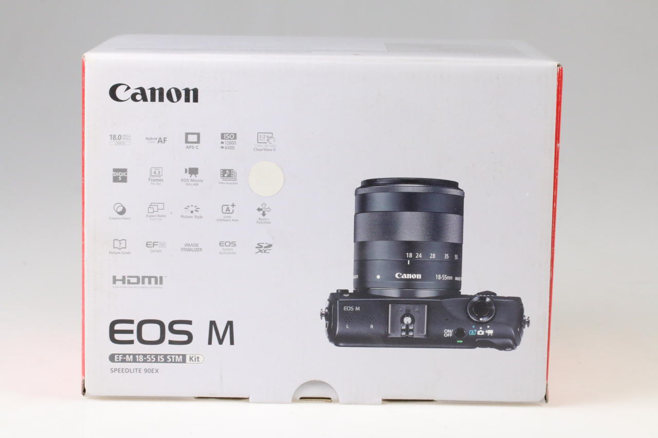 Canon EOS M mit EF-M 18-55mm f/3,5-5,6 IS STM Blitz 90EX - #024232200911 - Image 2