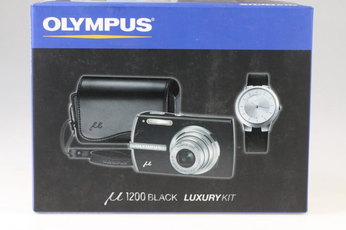 Olympus Mju 1200 Black Luxury Kit mit Uhr