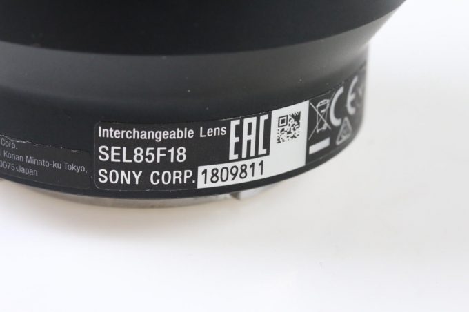 Sony FE 85mm f/1,8 - #1809811