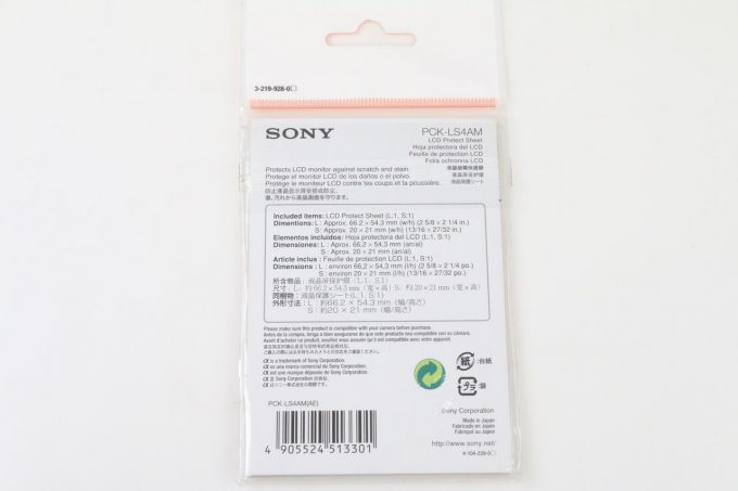 Sony PCL-LS4AM Displayschutz