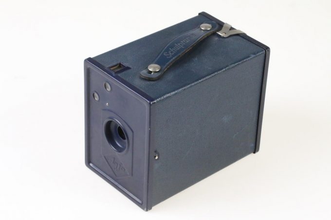 Agfa Schulprämie blaue Boxkamera 6x9cm