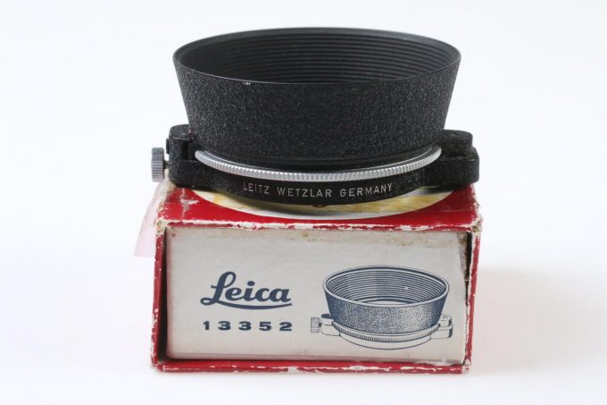 Leica Polfilter 13352 mit Schwenkhalterung und Gegenlichtblende