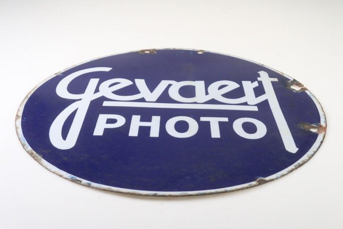 Agfa Gevaert Photo Werbeschild Email Blech - Rund 45cm