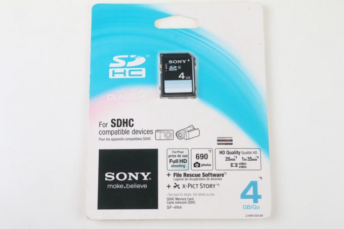 Sony SDHC 4GB Speicherkarte