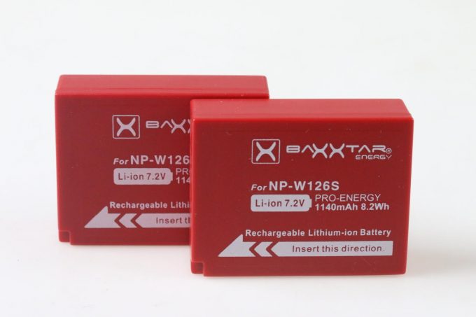 Baxxtar Nachbau Akku für NP-W126S- 2 Stück