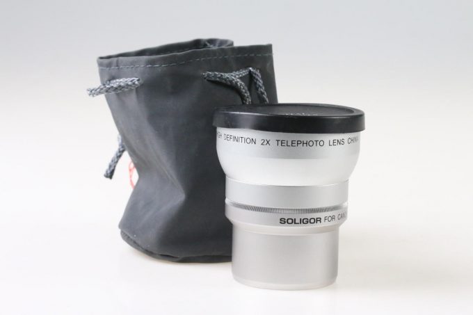 Soligor 2x Telephoto Vorsatzlinse mit Adapter für Canon A80