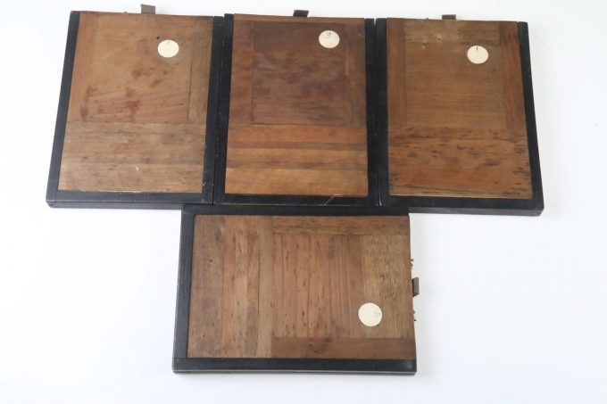 Glasplatten Halter Holz - 4 Stück 13x18cm