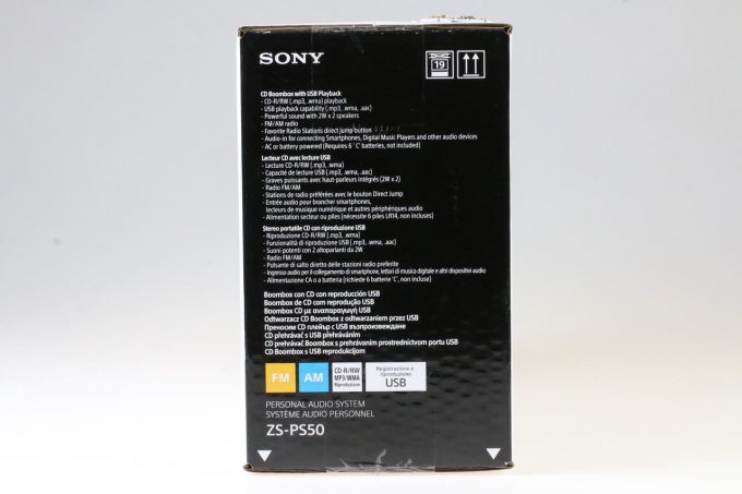 Sony ZS-PS50 CD/USB Radio weiß ::: Demogerät Garantie