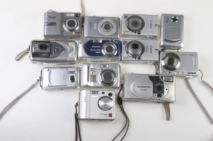 Konvolut diverse Digitalkameras - 38 Stück Bastlergeräte