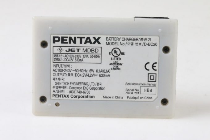 Pentax Battery Charger D-BC20