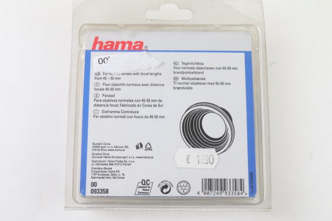 Hama Gegenlichtblende 58mm für Weitwinkel 45-55mm