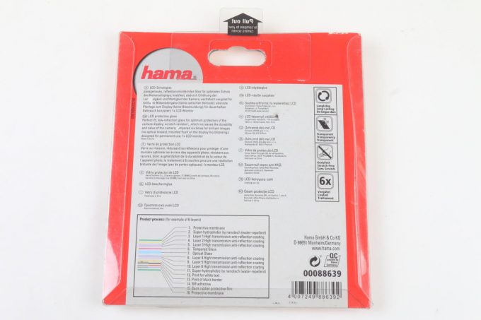 Hama LCD Schutzglas für Canon 7D