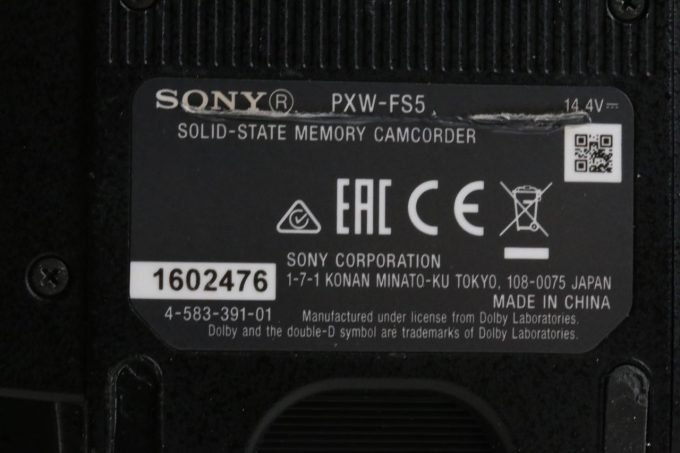 Sony PXW-FS5 XDCAM 4K - #1602476