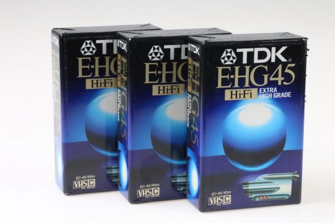 TDK - E-HG45 VHS Kassette - 3 Stück