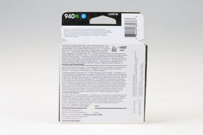 HP Original Druckerpatrone 940XL - Cyan