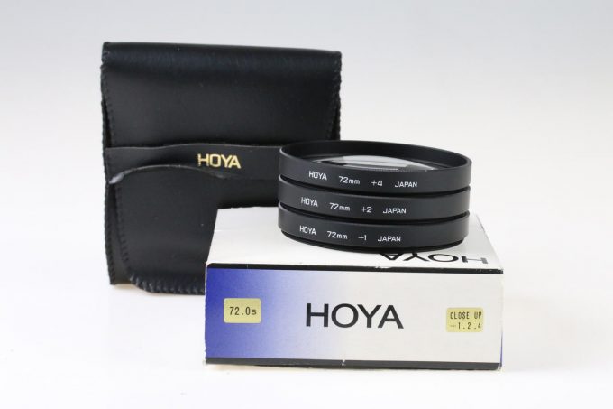 Hoya Close-up Set - 3 Nahlinsen 72mm mit Ledertasche