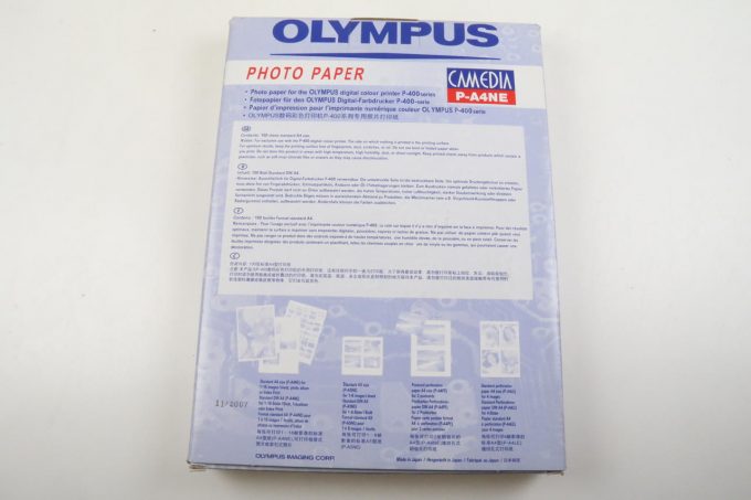 Olympus Fotopapier für P-400 Serie / 100 Blatt ::: ABGELAUFEN 11/2007 :::