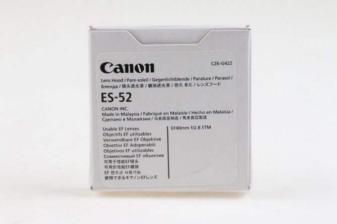 Canon Sonnenblende ES-52 für EF 40mm 2,8
