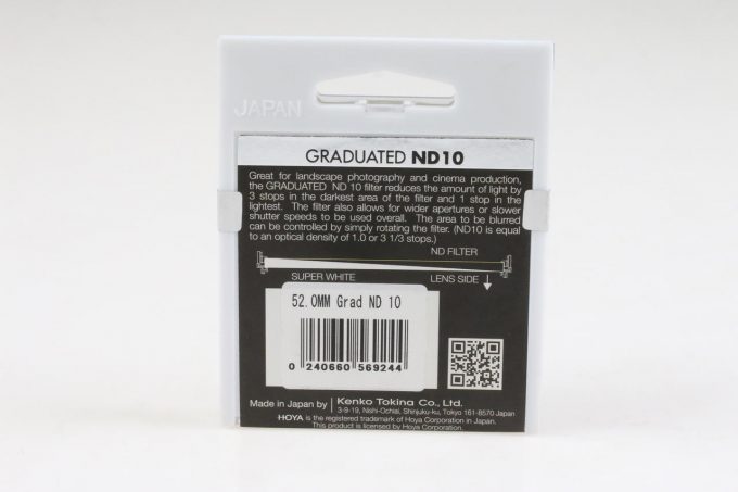 Hoya Grauverlauf-Filter ND-10 52mm