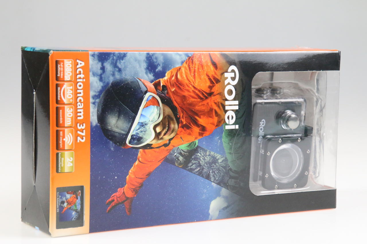 Rollei Actioncam 372 Full HD 1080p – Grandangolare 140°, Impermeabile Fino A 30m, Con Custodia Subacquea E Accessori – Colore Nero