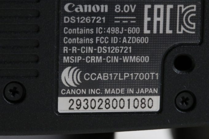 Canon EOS R Gehäuse - #293028001080